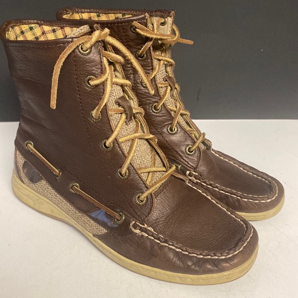SPERRY Top Sider Ankle Boots Leather Fabric Shoes main image 16